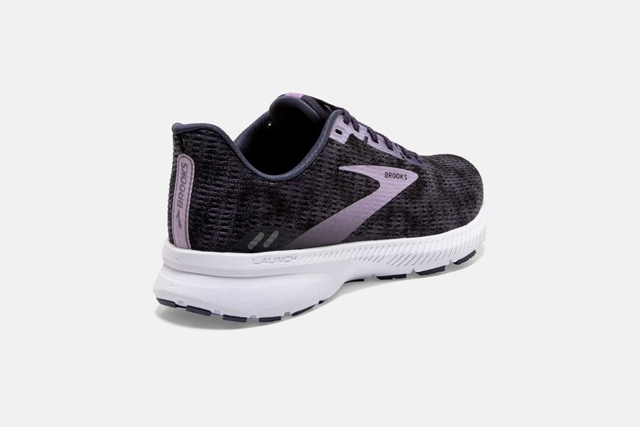 Launch 8 Road Brooks Running Shoes NZ Womens - Black/Purple - WEHOMK-831